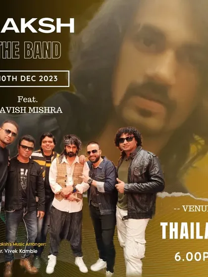 The official poster for our show in Thailand, featuring the entire band. We are often booked for international corporate events and private functions.