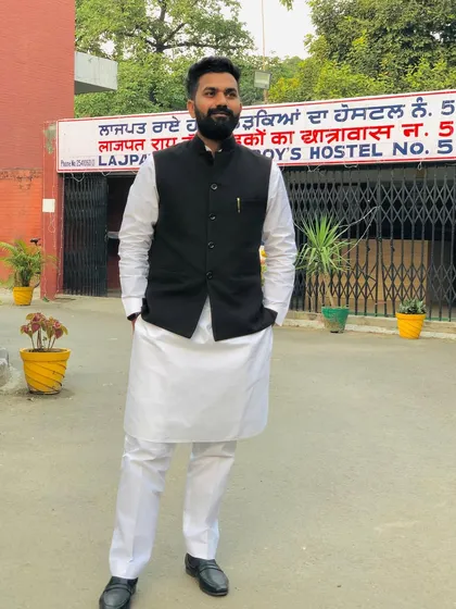 Standing outside Lajpat Rai Boys Hostel No. 5, a place of many memories. The journey from student life to public life is one I cherish.