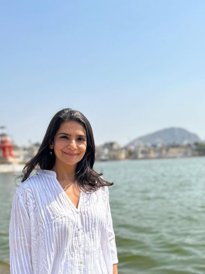 By the sacred lake in Pushkar, one of the oldest cities in India. You can sit here for hours and just immerse yourself in the peaceful vibe.