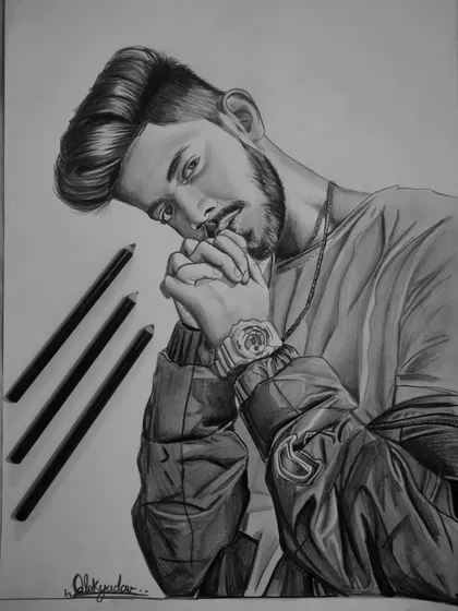 This is another example of a custom portrait sketch I did for a client. If you have a photo you love, I can turn it into a hand-drawn piece of art.