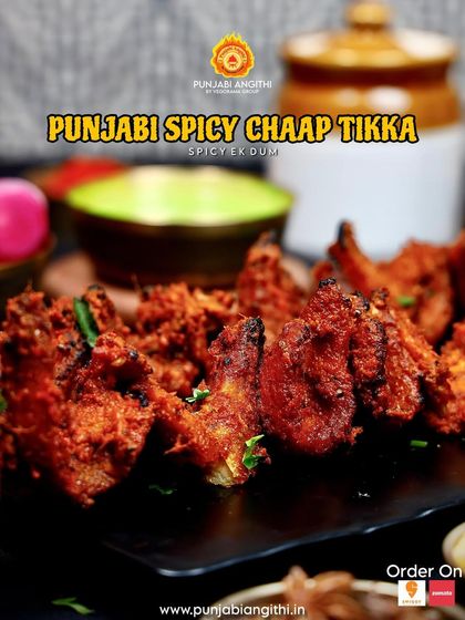 For those who like it hot, our Punjabi Spicy Chaap Tikka is a must try. It's fiery, flavourful, and guaranteed to give your taste buds a kick.