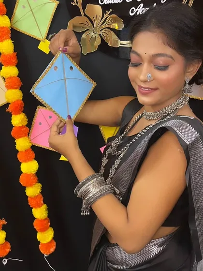 Another fun shot with a kite, celebrating the festival of Makar Sankranti in style.