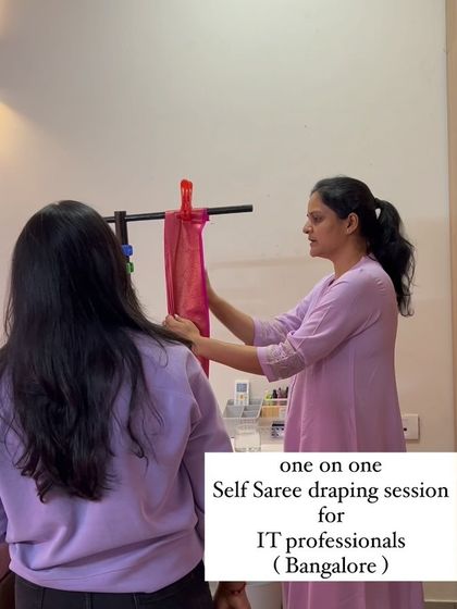 Shikha Agarwal - Personal Saree Draping Classes My Bangalore Studio Sessions photo 28