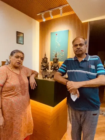 A happy couple visiting Swa. The gentleman brought his wife to experience our relaxing and therapeutic services.