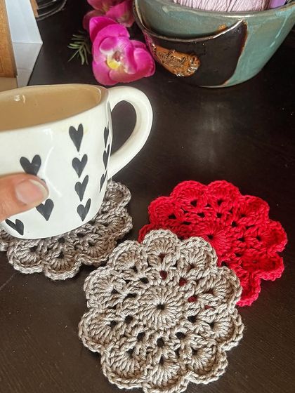 Busy Needles by Utpala Viswanath - Custom Crochet Home Decor Coasters for Every Mood photo 19