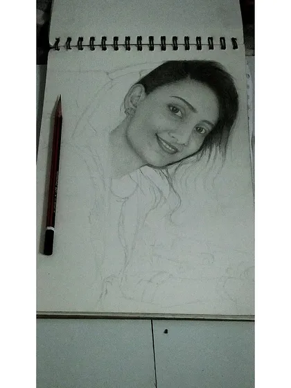 The same portrait from the previous image, but at a much earlier stage. It's a good reminder that practice and patience are everything.