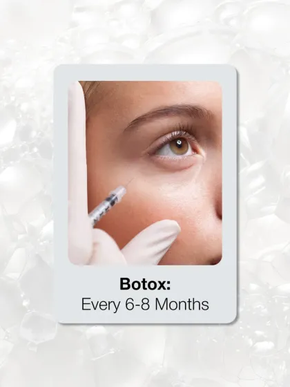 To maintain the effects of Botox, I generally recommend scheduling appointments every 6 to 8 months. This helps keep dynamic wrinkles smooth and prevents them from becoming static.
