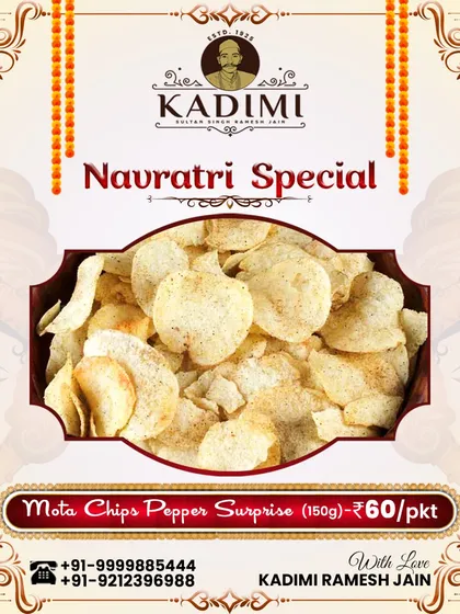 For those who like a bit of spice, our Mota Chips Pepper Surprise is a great choice for a vrat-friendly snack.