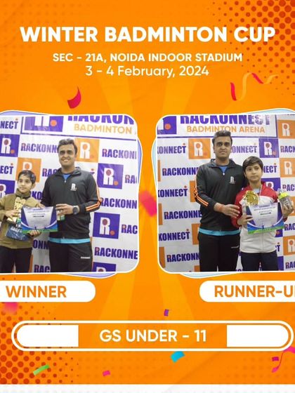 We celebrate every victory, big or small. This image showcases one of our talented players who has achieved success through dedication and training at our academy. Their win is a proud moment for the entire Rackonnect community and inspires us all to keep pushing our limits.