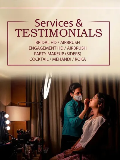 A summary of my services and testimonials. I offer makeup for all your wedding events, from bridal to party makeup for your guests.