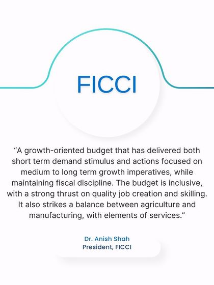 An insight from the Federation of Indian Chambers of Commerce & Industry (FICCI) on the budget. We monitor these perspectives to understand the broader economic context for our tax advisory services.