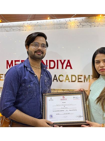 We champion diversity in the beauty industry. This talented male artist is now a certified professional from our academy.