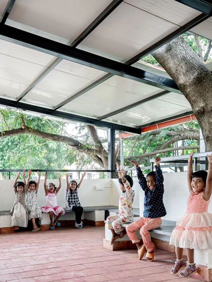 These images further detail the thoughtful design of the Anganwadi school, from the playful interactions on the stairs to the calm, well-lit interiors. Each photo highlights my commitment to creating spaces that are not just buildings, but nurturing environments for growth and community.