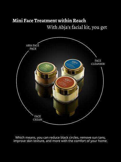 My Mini Facial Kit offers a treatment within reach, containing a face pack, cleanser, and face cream to use from the comfort of your home.