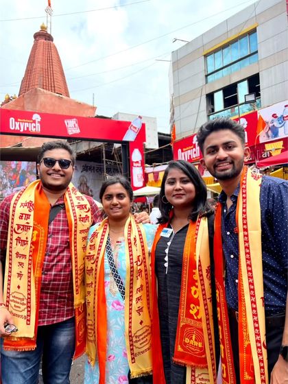 Visiting one of the Manache Ganapathi temples, an important part of Pune's culture.