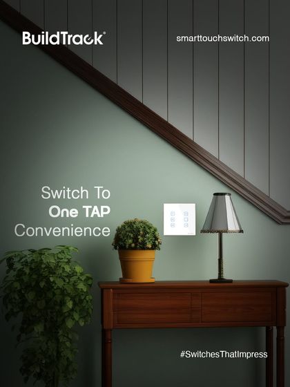 I believe in one-tap convenience. This elegant switch, placed perfectly in a hallway, offers control, comfort, and style right at your fingertips.