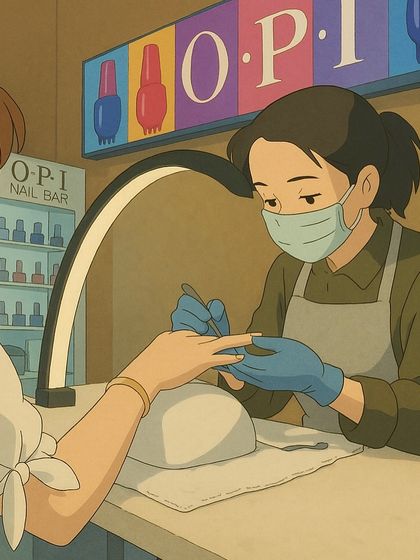 I love seeing the Ghibli universe trend. It inspired me to imagine what a Looks Salon would be like in that beautiful, animated world, complete with an OPI nail bar.