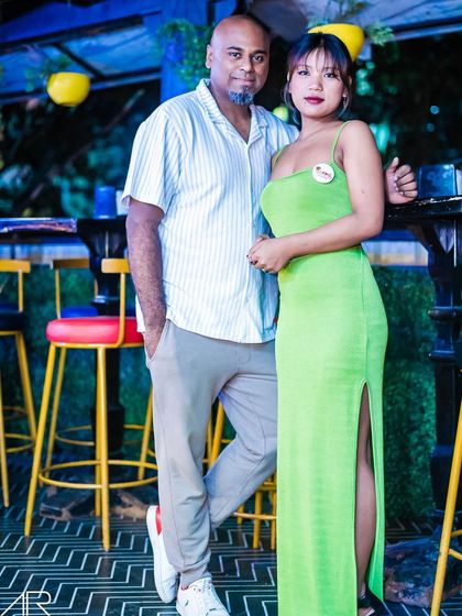 Me posing with a guest at Sugar Factory.