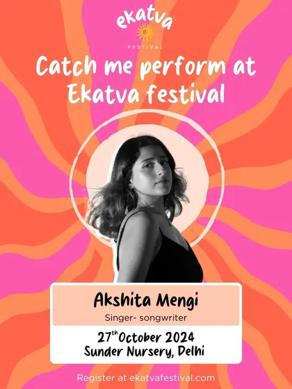 My feature poster for the Ekatva Festival. So excited to bring my music to this wonderful event.