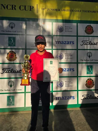 Drona S Dhull, winner of Category D boys at the NCR Cup, was the only player across all categories to finish under par for the tournament.