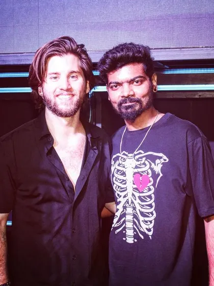 A photo with one of the international guest DJs from our techno night at F Superclub. It's always great to welcome global talent to Bangalore.
