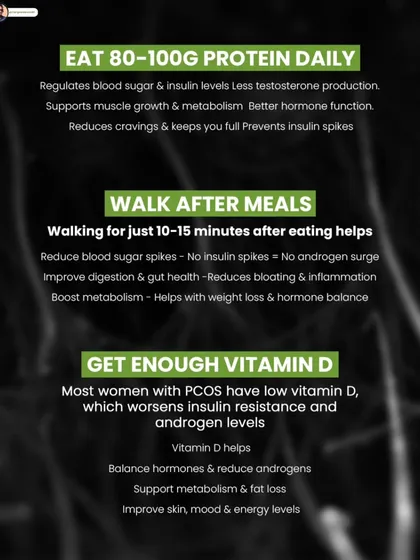 Three key habits to manage hirsutism are eating 80-100g of protein daily, walking for 10-15 minutes after meals, and ensuring you get enough Vitamin D. These steps help regulate insulin and androgens.