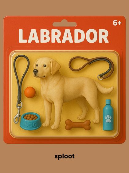 If your dog was an action figure, what accessories would come in the box? This Labrador starter pack seems pretty accurate.