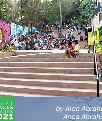 Another graphic celebrating our Great Places Award for The Steps. This award validates our research-based design approach, which focuses on how the built environment impacts human behavior and well-being.