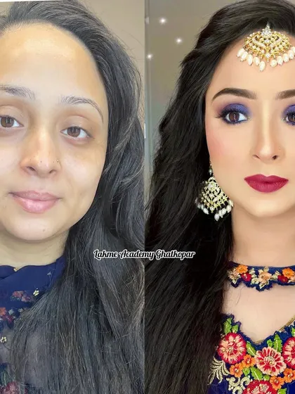 The right technique makes all the difference. This before and after transformation shows the power of a flawless base and dramatic smokey eye, skills that are fundamental to our curriculum and essential for any professional makeup artist.