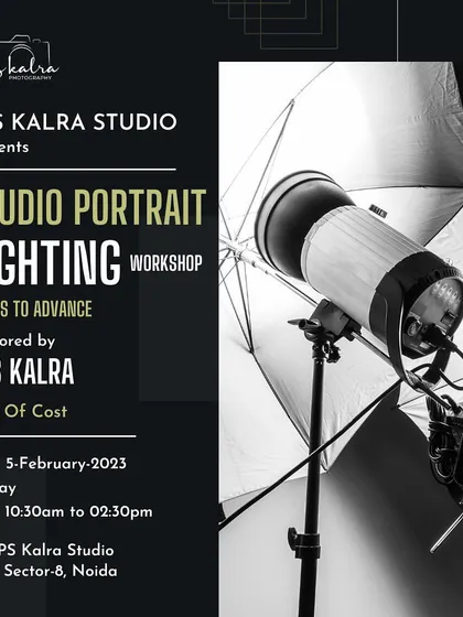 An announcement for our Studio Portrait Lighting Workshop, covering everything from basics to advanced techniques. It's a comprehensive, free session to improve your craft.