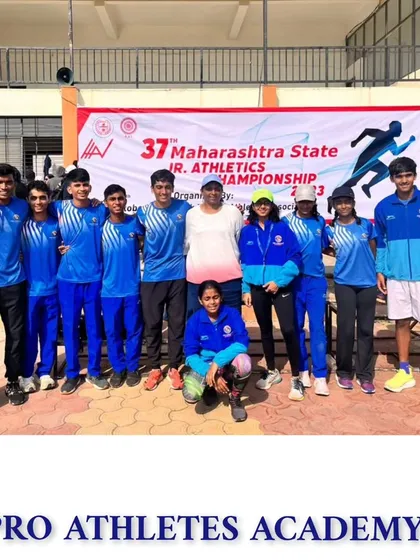 The Pro Athletes Academy team at the 37th Maharashtra State Junior Athletics Championship. It was great to see so many of them reach the finals.