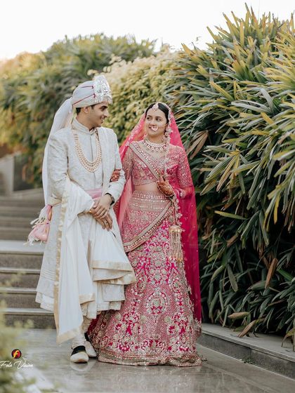 Ananya and Anshuman share a happy moment after their ceremony. We love capturing these post ritual candid shots, where the joy and relief of being married really shines through.