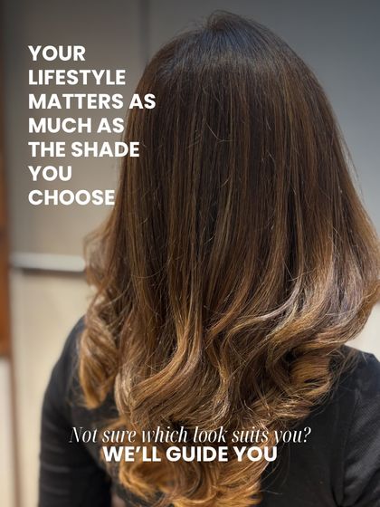 Your lifestyle matters just as much as the shade you choose. We guide you on whether a low-commitment balayage or a high-commitment global color is the right fit for you.