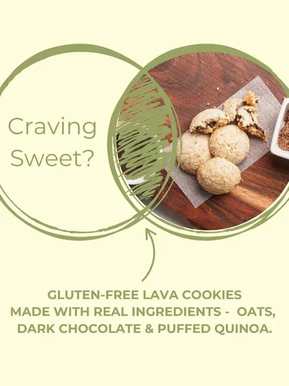 If you're craving something sweet, my gluten-free Lava Cookies are the answer. Made with real ingredients like oats and dark chocolate, they satisfy your sweet tooth without any guilt.