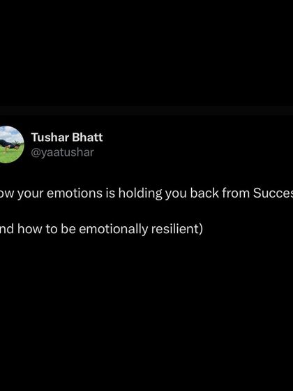Success isn't about waiting for the right feeling. It's about showing up and doing the work, even when it's hard. 90% of life should be lived with detachment from emotion, focusing on action, not on how you feel about it.