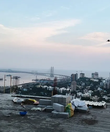 Another stunning view from the DLH Signature construction site, showcasing the Bandra-Worli Sea Link. The location and its vistas are integral to the living experience we are designing for the future residents of this high-rise.
