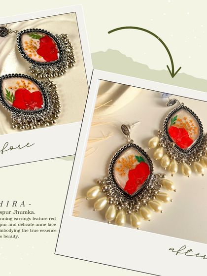 Handmade Floral Jhumkas photo 6