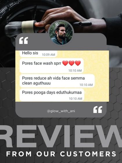 Another great review for the Pores Face Wash. This customer says it's "sprr" (super) and cleans the face "semma" (awesomely).
