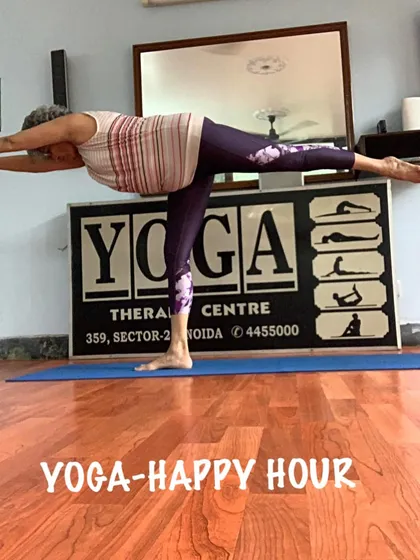 Virabhadrasana III, or Warrior III pose. This challenging balancing pose builds strength in the entire standing leg and core.