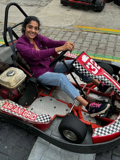 All smiles before the race. The excitement and anticipation are a huge part of the fun of a go-karting day out.