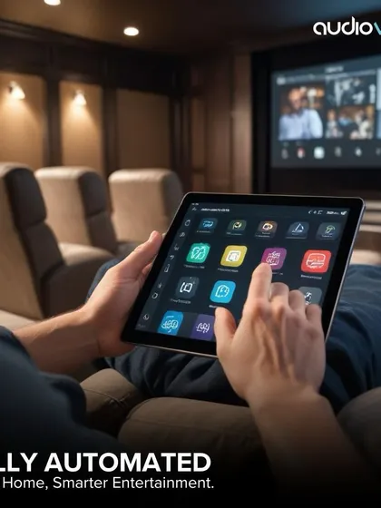 All elements of your home cinema, from lighting and sound to the projector and curtains, are unified into a single, intuitive control system accessible from a tablet, keypad, or your voice.