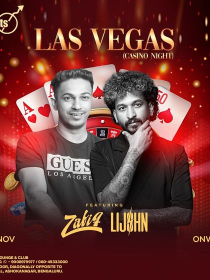 A "Las Vegas Casino Night" theme for a Friday at NoLimmits Lounge, showing my versatility with themed events.