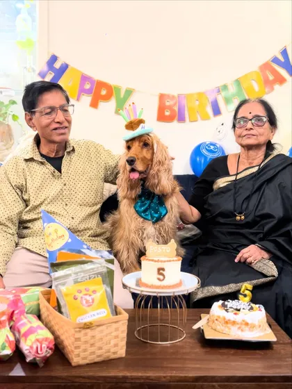 Posto's 5th birthday celebration with his grandparents. He is loved by the entire family.