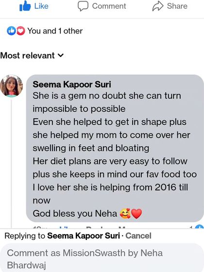 Neha Bhardwaj - Clinical Nutrition for Disease Management Real Results: Client Transformations & Testimonials photo 11