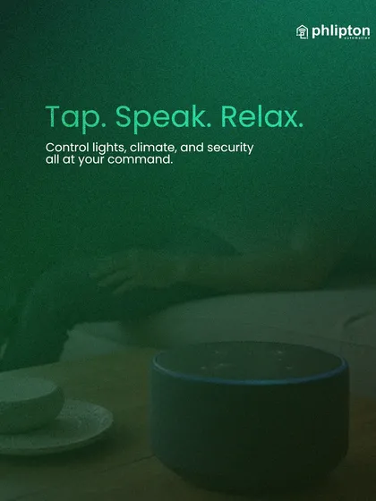My smart home philosophy is simple: Tap. Speak. Relax. I set up your home so you can use voice commands to control not just your curtains, but also your lights, climate, and security systems.