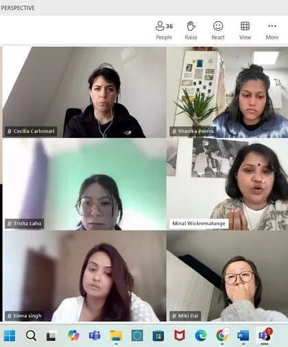 A screenshot of a lively discussion during our virtual Indo-Dutch workshop. This image captures the global nature of our collaborations, bringing together students and experts from Amsterdam and Mumbai to discuss heritage regeneration.