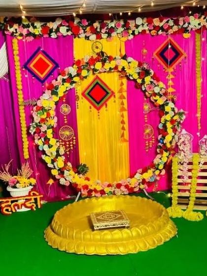 Shanaya Decorations - All-Inclusive Ceremony Packages (Haldi & Mehendi) Haldi Ceremony Backdrops photo 19