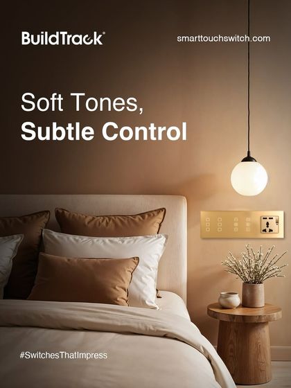 A home with soft tones creates a calm and inviting atmosphere. Paired with our smart switches, it becomes a space that is both relaxing and modern, with subtle control at your fingertips.