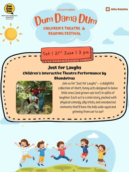 Laughter is guaranteed at our interactive theatre shows. 'Just for Laughs' by the Bhandutvas group is a collection of funny acts and physical comedy that has kids and grown-ups grinning from ear to ear.
