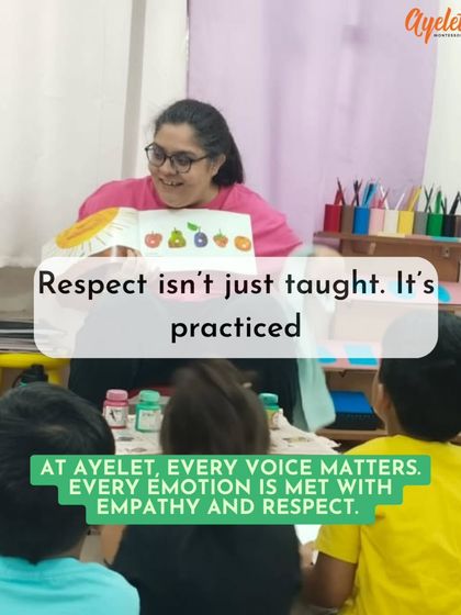 At Ayelet, respect isn't just taught, it's practiced every single day. Every voice matters, and every emotion is met with empathy. This is the foundation of our happy and authentic Montessori environment.